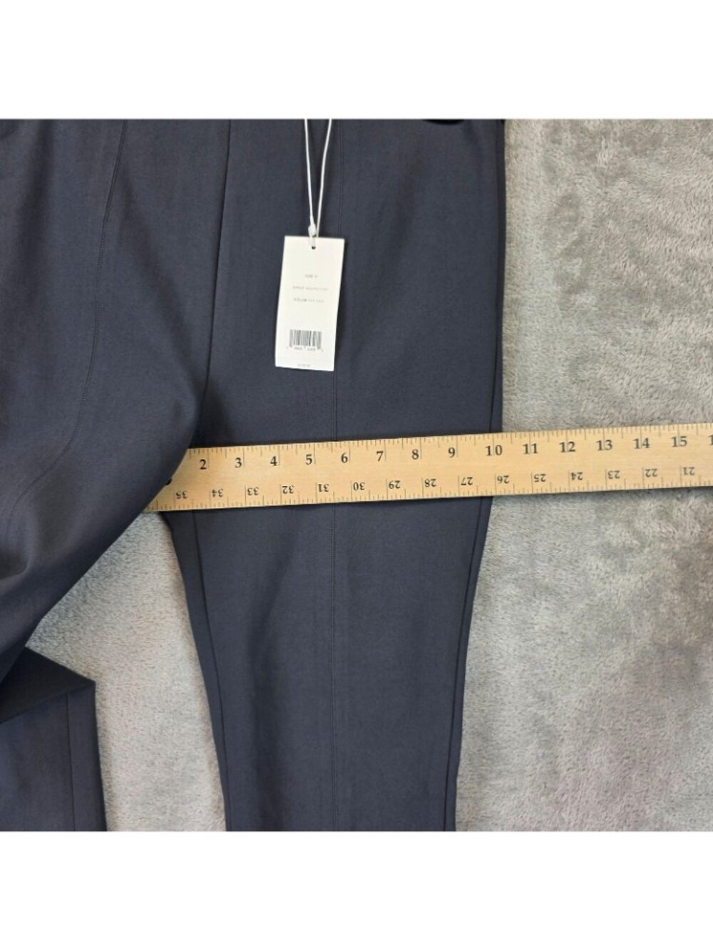 Vince Bobbi Pants Womens M Gray Knit Slim Ankle Side Zip Stretch Work Office - Picture 11 of 13